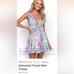 Beginning Boutique floral mini dress- XL/ US size 10